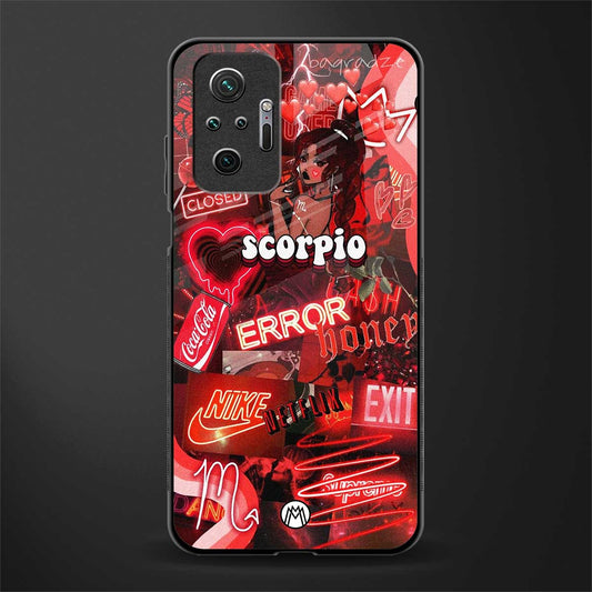 scorpio aesthetic collage glass case for redmi note 10 pro image