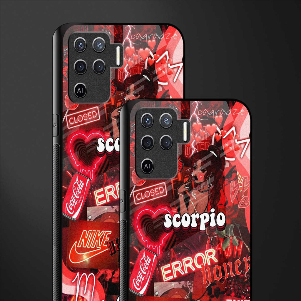 scorpio aesthetic collage glass case for oppo f19 pro image-2