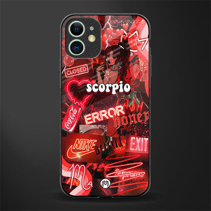 scorpio aesthetic collage glass case for iphone 12 image