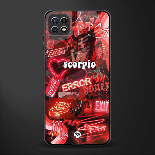 scorpio aesthetic collage glass case for samsung galaxy a22 5g image