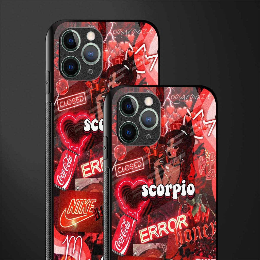 scorpio aesthetic collage glass case for iphone 11 pro max image-2