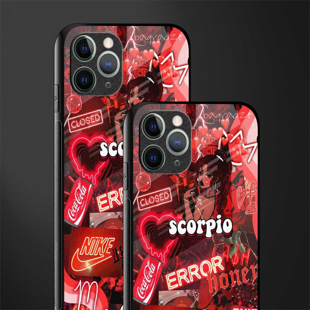 scorpio aesthetic collage glass case for iphone 11 pro max image-2