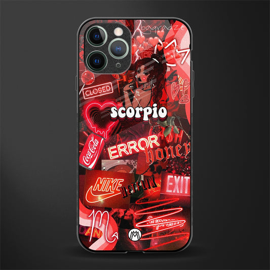 scorpio aesthetic collage glass case for iphone 11 pro image
