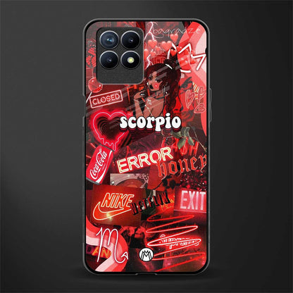 scorpio aesthetic collage glass case for realme 8i image
