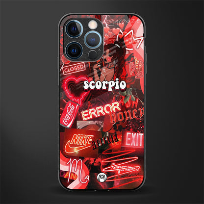scorpio aesthetic collage glass case for iphone 12 pro image