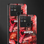 scorpio aesthetic collage back phone cover | glass case for realme narzo 50a