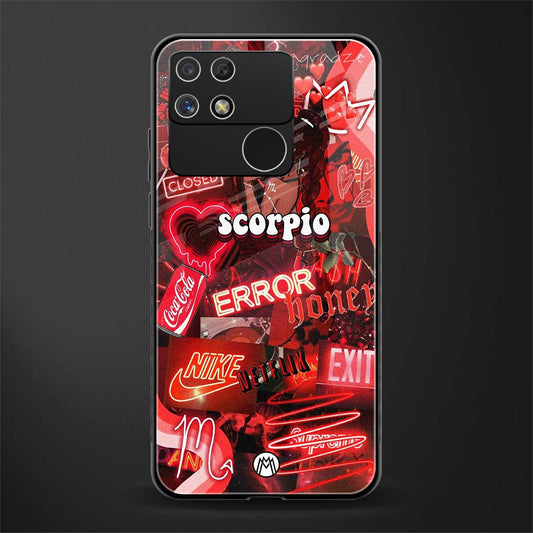 scorpio aesthetic collage back phone cover | glass case for realme narzo 50a