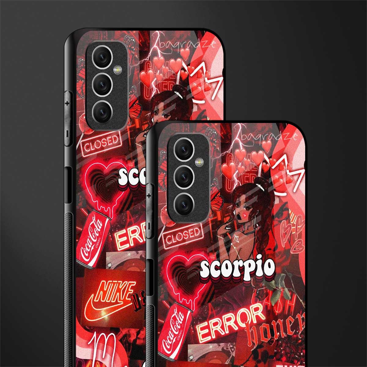 scorpio aesthetic collage glass case for samsung galaxy m52 5g image-2