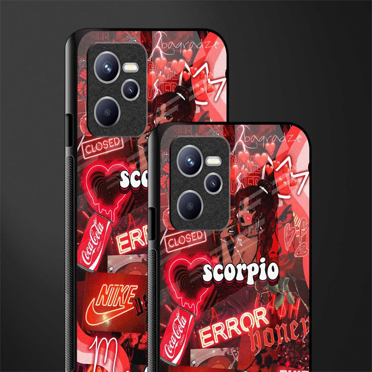 scorpio aesthetic collage glass case for realme c35 image-2