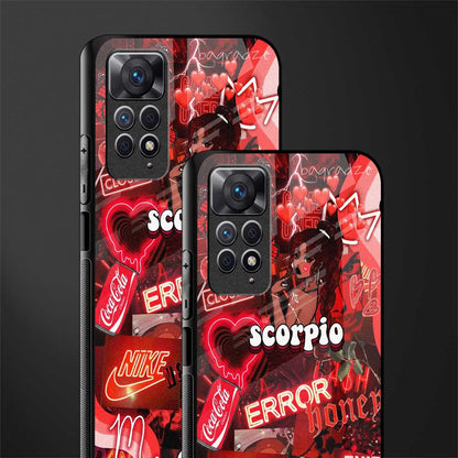 scorpio aesthetic collage back phone cover | glass case for redmi note 11 pro plus 4g/5g