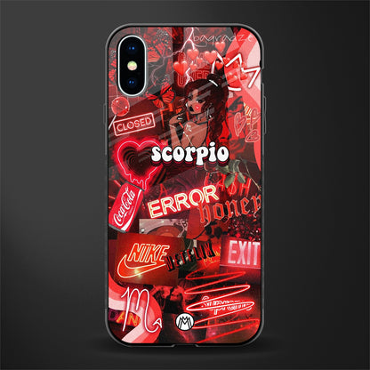 scorpio aesthetic collage glass case for iphone xs image