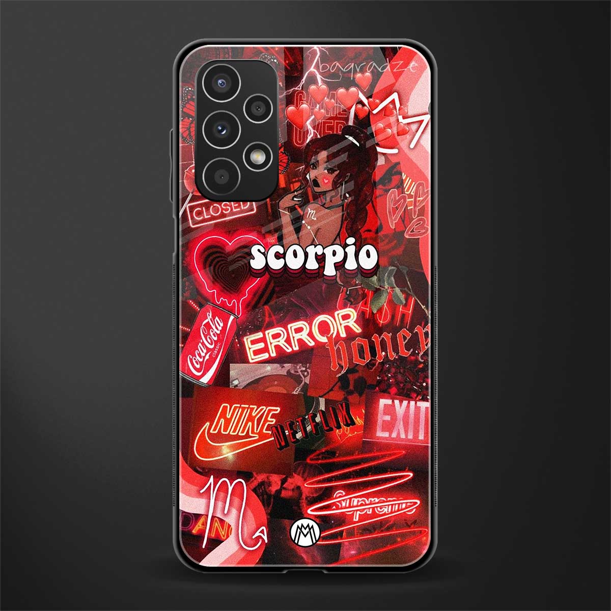 scorpio aesthetic collage back phone cover | glass case for samsung galaxy a13 4g