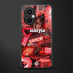 scorpio aesthetic collage back phone cover | glass case for oppo f21 pro 5g