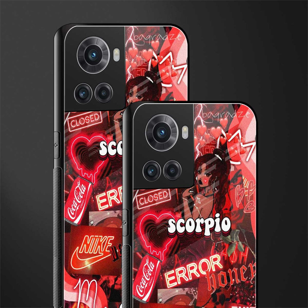 scorpio aesthetic collage back phone cover | glass case for oneplus 10r 5g
