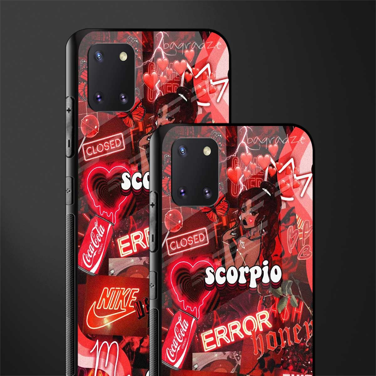 scorpio aesthetic collage glass case for samsung a81 image-2