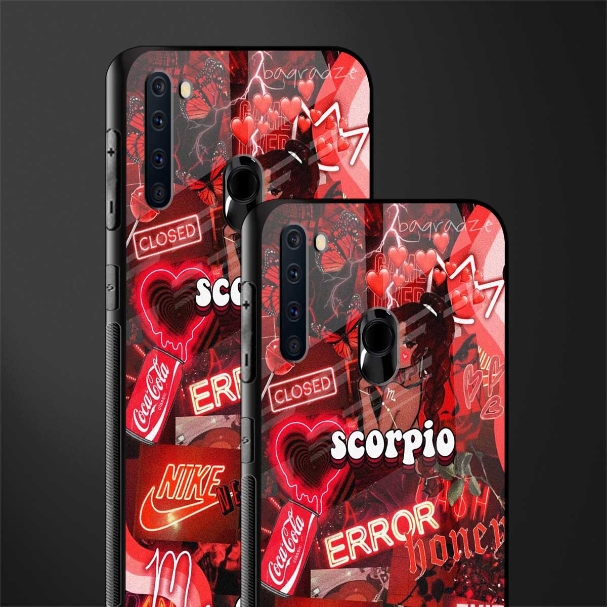 scorpio aesthetic collage glass case for samsung a21 image-2