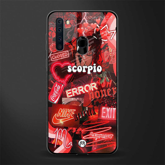 scorpio aesthetic collage glass case for samsung a21 image
