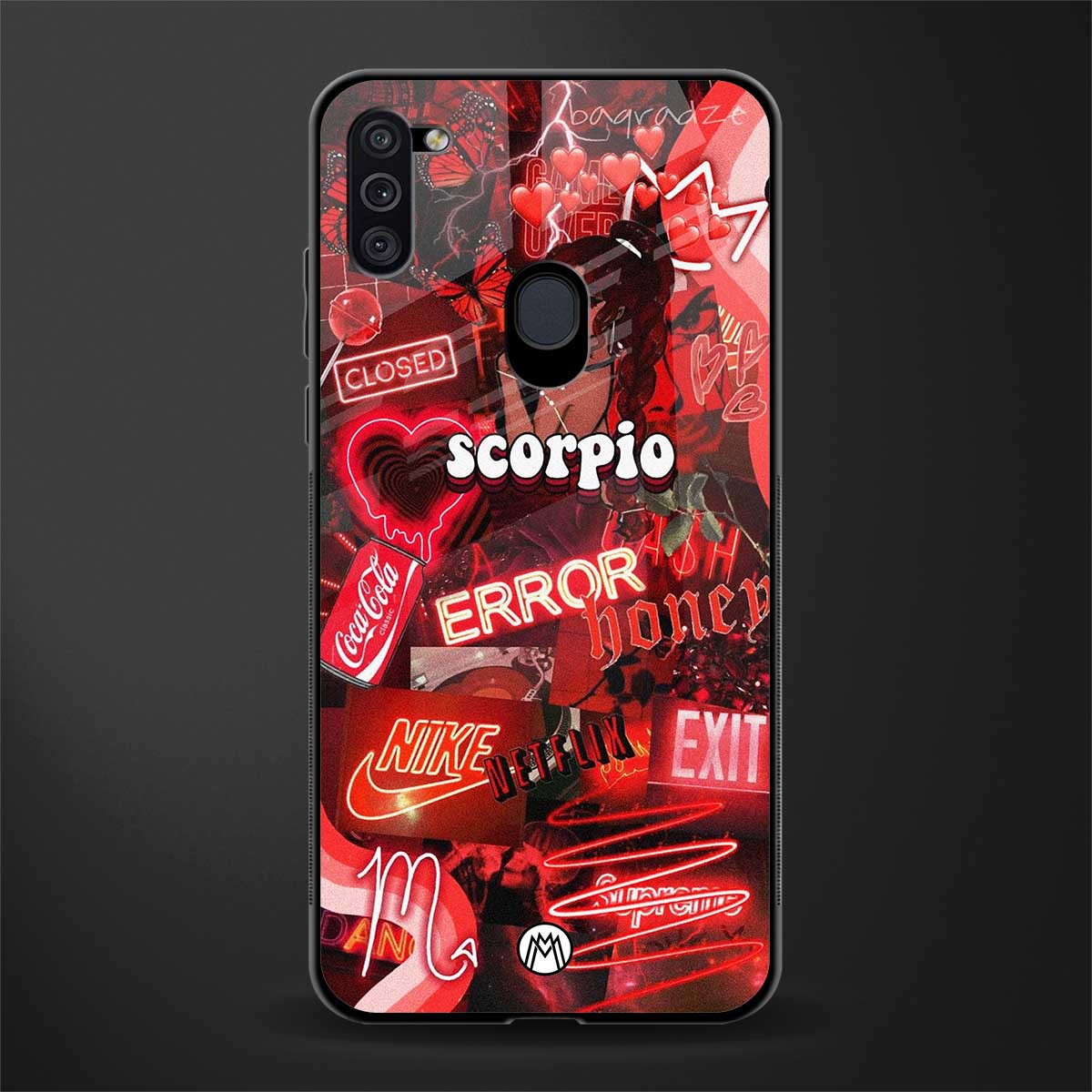 scorpio aesthetic collage glass case for samsung galaxy m11 image