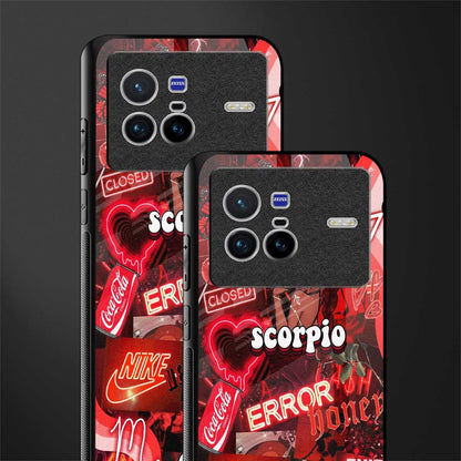 scorpio aesthetic collage glass case for vivo x80 image-2