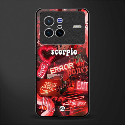 scorpio aesthetic collage glass case for vivo x80 image