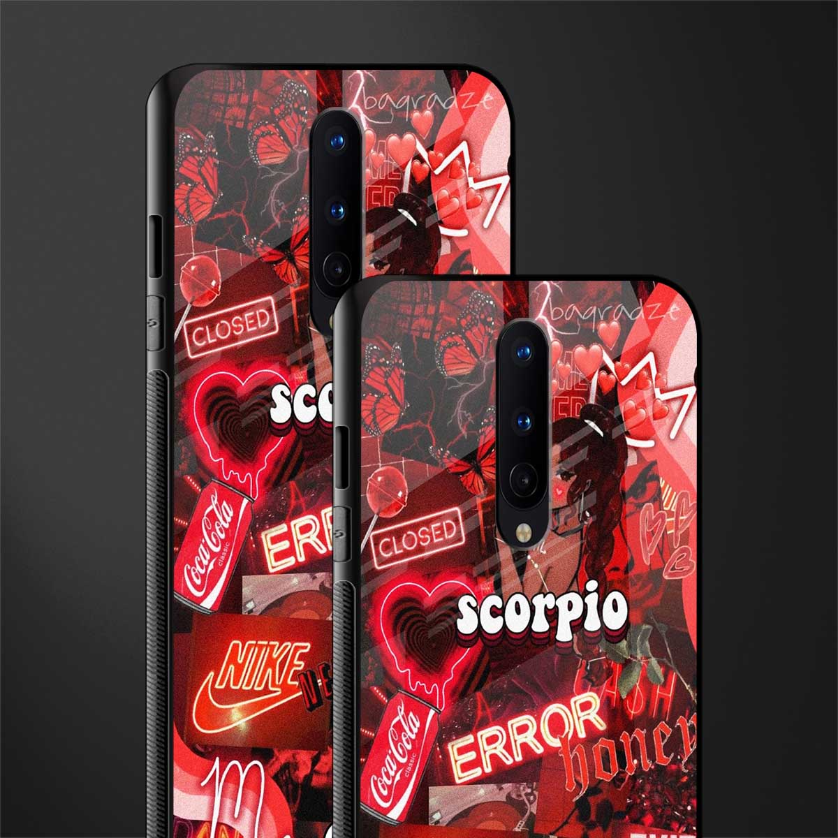 scorpio aesthetic collage glass case for oneplus 8 image-2
