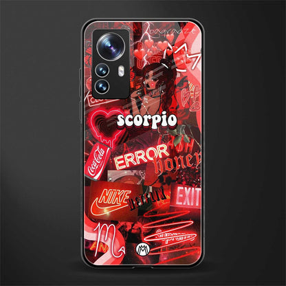 scorpio aesthetic collage back phone cover | glass case for xiaomi 12 pro