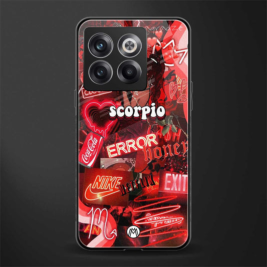 scorpio aesthetic collage back phone cover | glass case for oneplus 10t