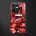 scorpio aesthetic collage back phone cover | glass case for vivo y22