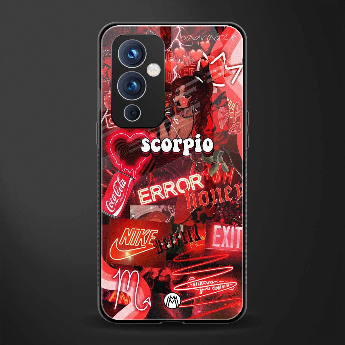 scorpio aesthetic collage back phone cover | glass case for oneplus 9