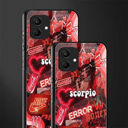scorpio aesthetic collage back phone cover | glass case for samsung galaxy a04