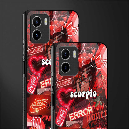 scorpio aesthetic collage back phone cover | glass case for vivo y72