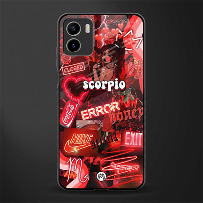 scorpio aesthetic collage back phone cover | glass case for vivo y72