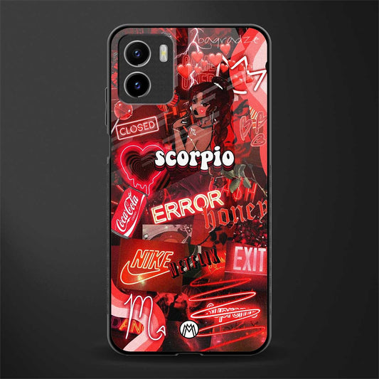 scorpio aesthetic collage back phone cover | glass case for vivo y72