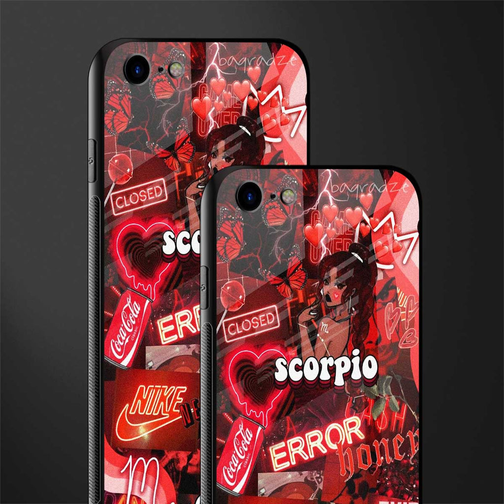 scorpio aesthetic collage glass case for iphone 7 image-2