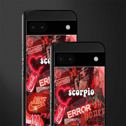 scorpio aesthetic collage back phone cover | glass case for google pixel 6a