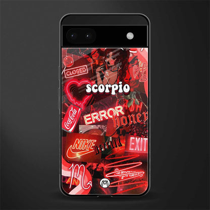 scorpio aesthetic collage back phone cover | glass case for google pixel 6a