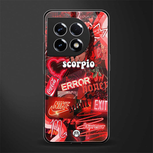 scorpio aesthetic collage back phone cover | glass case for oneplus 11