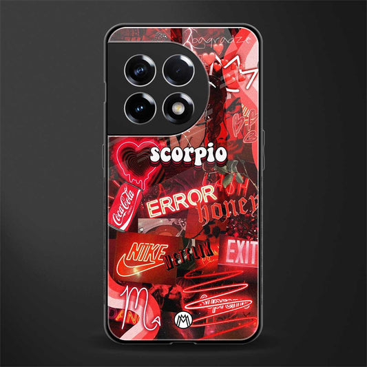 scorpio aesthetic collage back phone cover | glass case for oneplus 11r