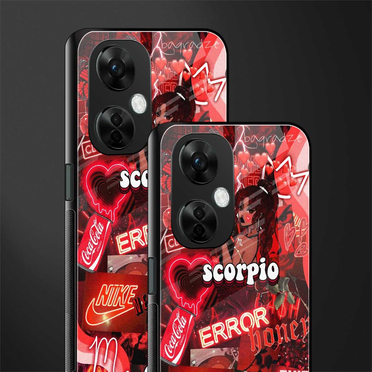 scorpio aesthetic collage back phone cover | glass case for oneplus nord ce 3 lite