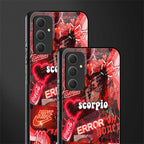 scorpio aesthetic collage back phone cover | glass case for samsung galaxy a54 5g