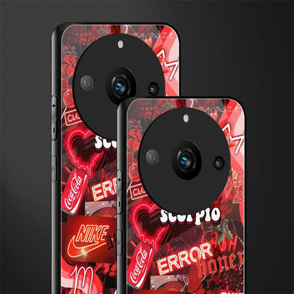 scorpio aesthetic collage back phone cover | glass case for realme 11 pro 5g
