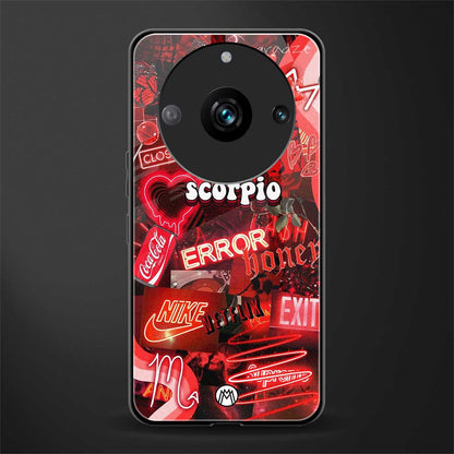 scorpio aesthetic collage back phone cover | glass case for realme 11 pro 5g