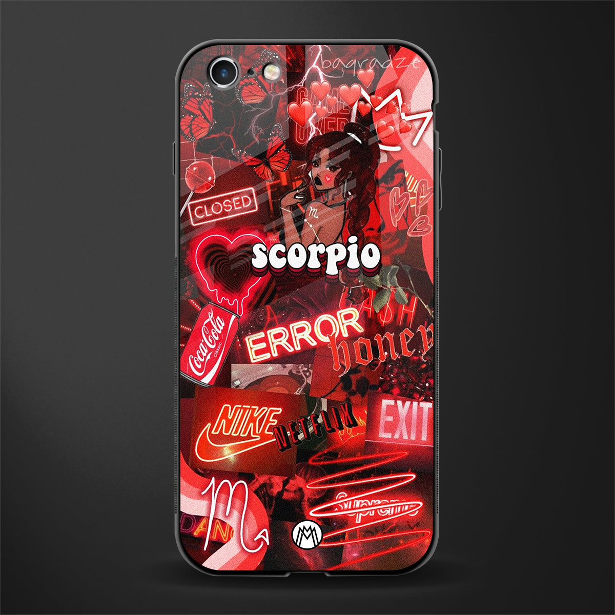 scorpio aesthetic collage glass case for iphone 6 plus image