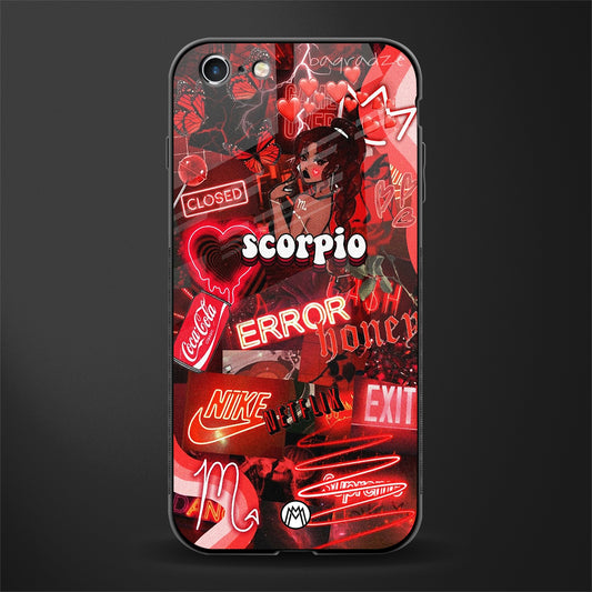 scorpio aesthetic collage glass case for iphone 6 image