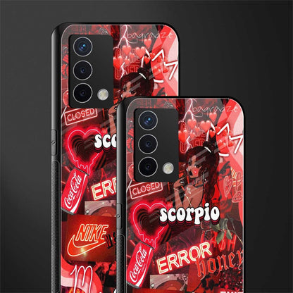 scorpio aesthetic collage back phone cover | glass case for oppo a74 4g