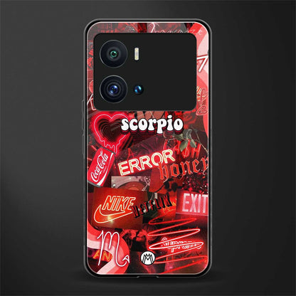 scorpio aesthetic collage back phone cover | glass case for iQOO 9 Pro