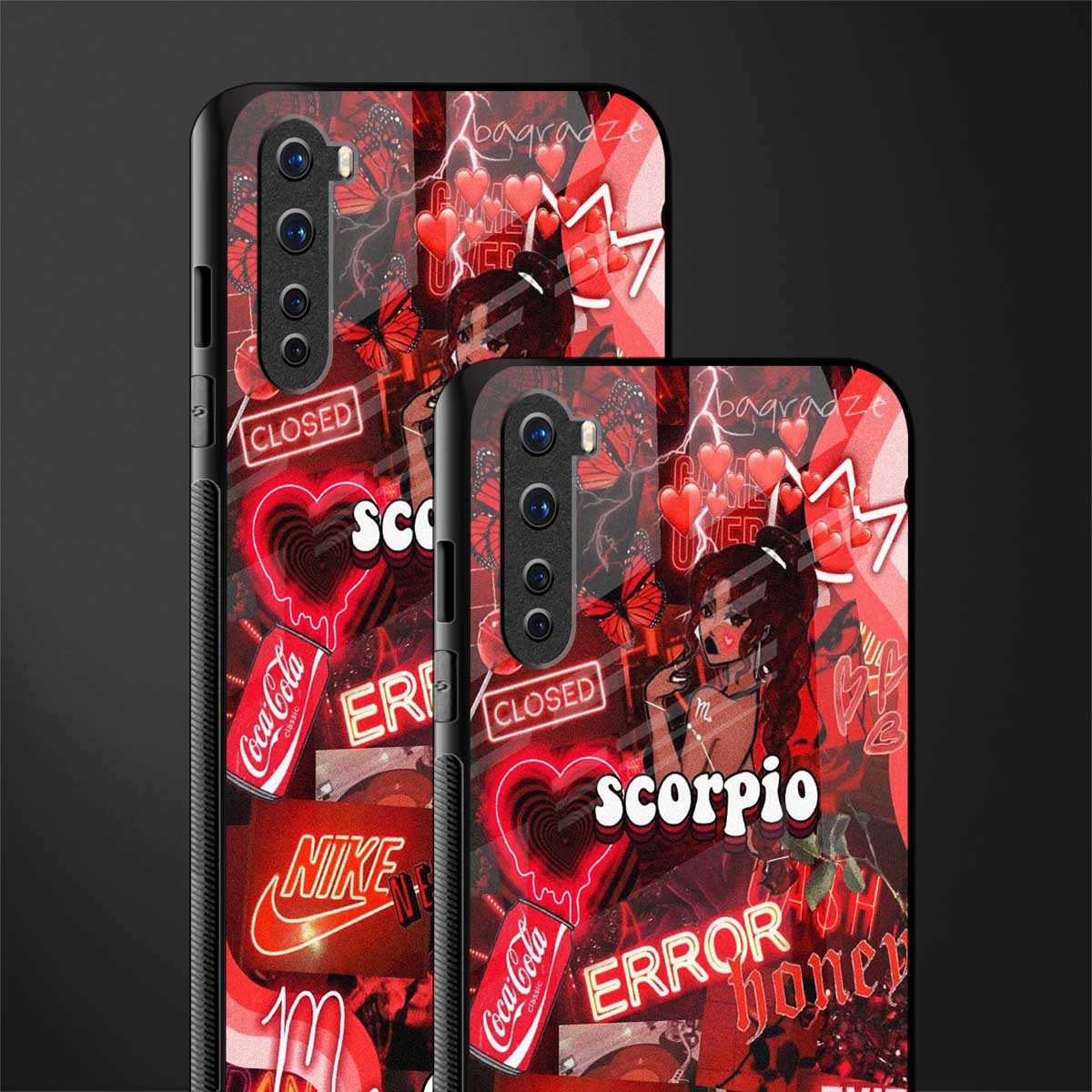 scorpio aesthetic collage glass case for oneplus nord ac2001 image-2