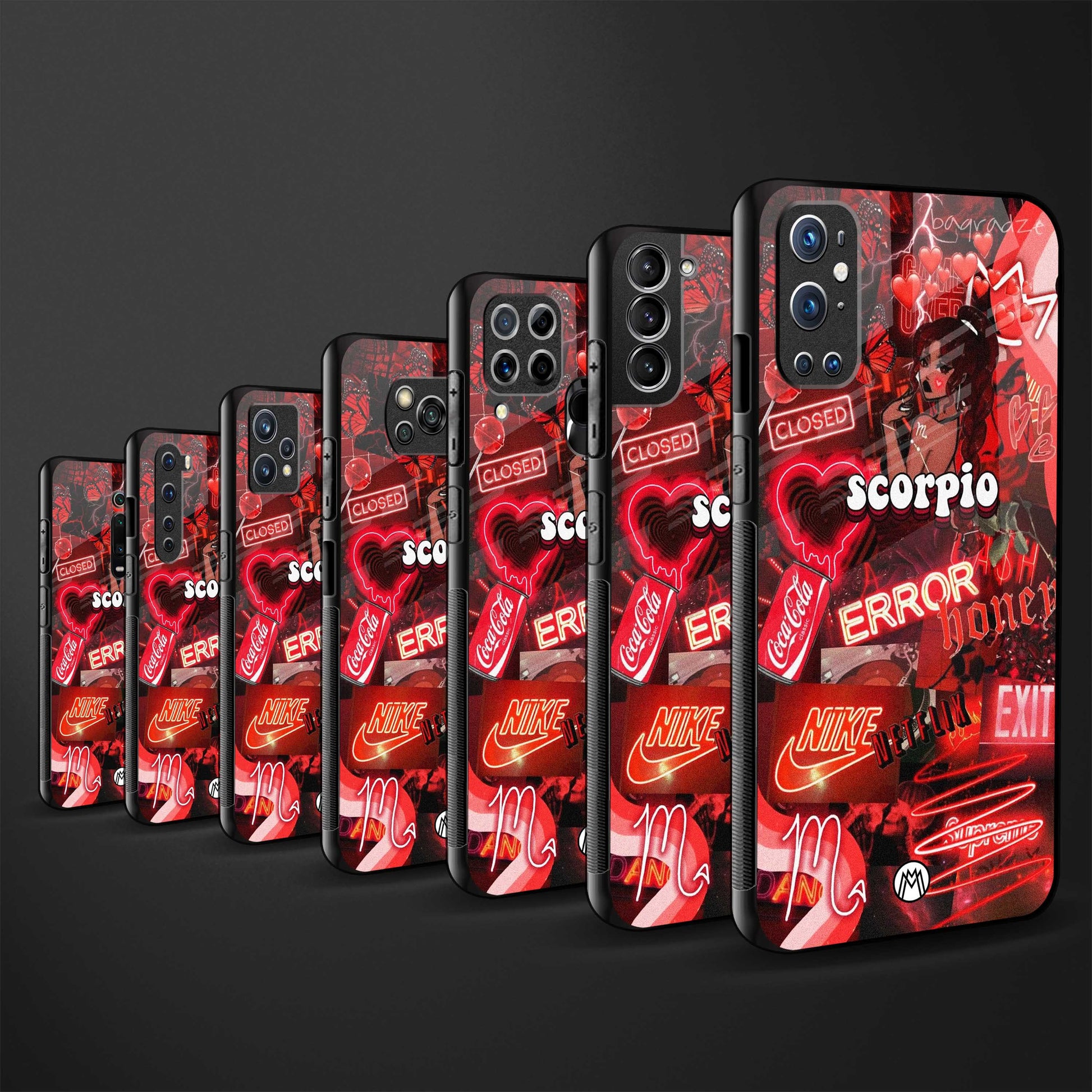 scorpio aesthetic collage back phone cover | glass case for vivo t1 44w 4g
