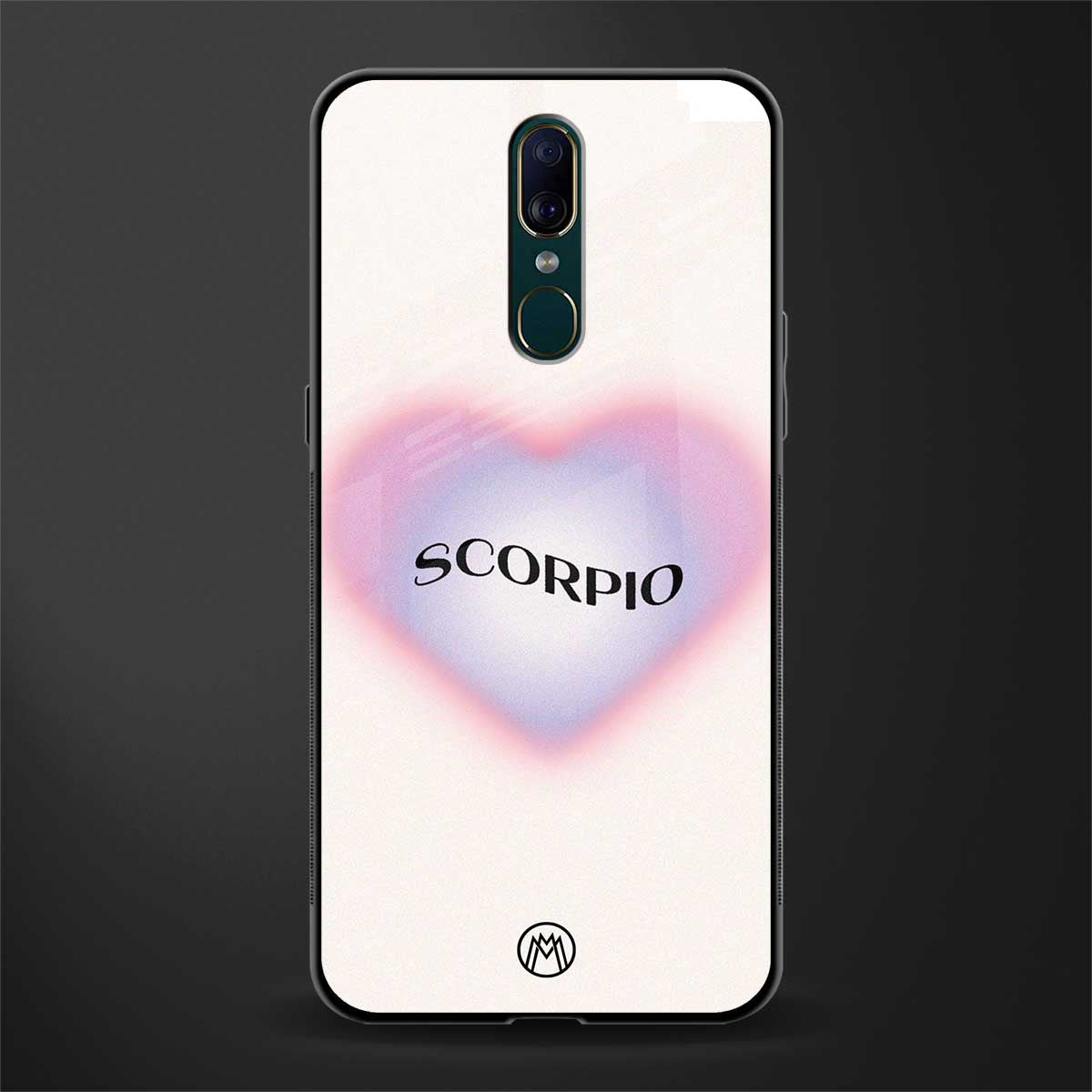 scorpio minimalistic glass case for oppo a9 image