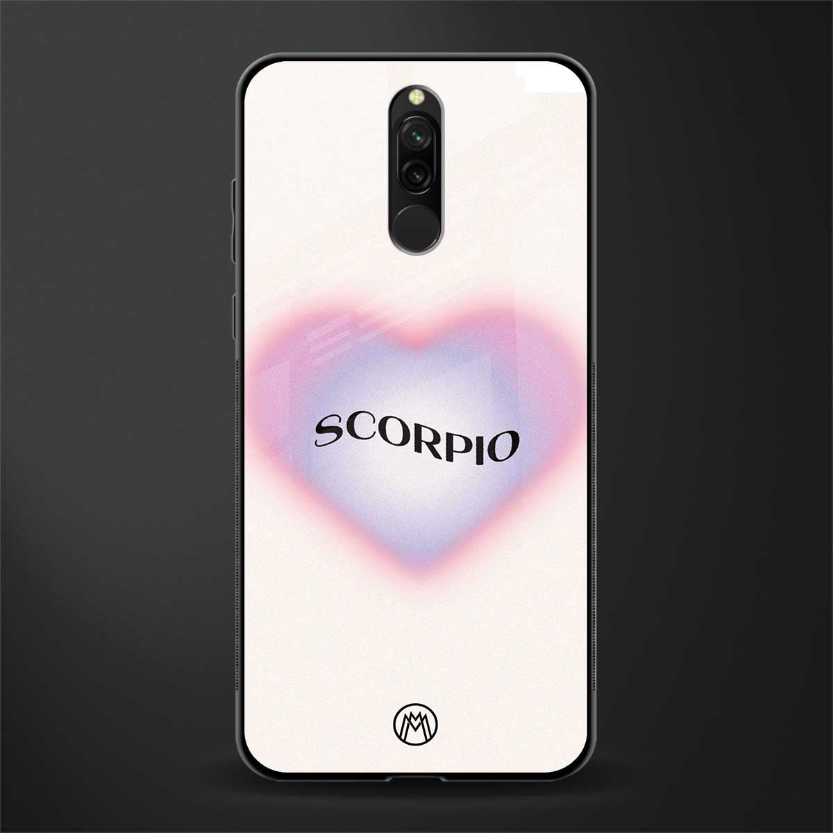 scorpio minimalistic glass case for redmi 8 image